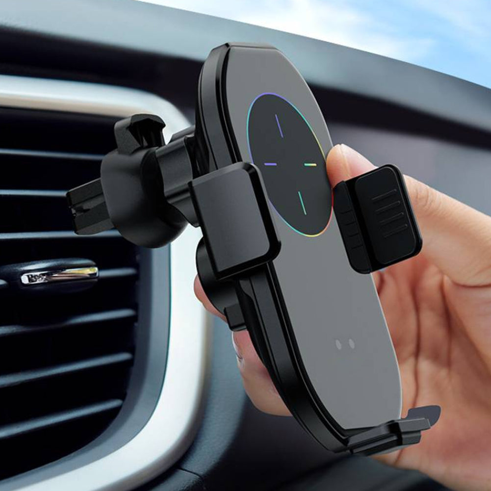 Car Wireless Charger Air Outlet Magnetic Suction Navigation Bracket Automatic Intelligent Infrared Sensor Phone Holder black - Premium Car Mounts & Holders from Rapidvehicles - Just $32.99! Shop now at Rapidvehicles