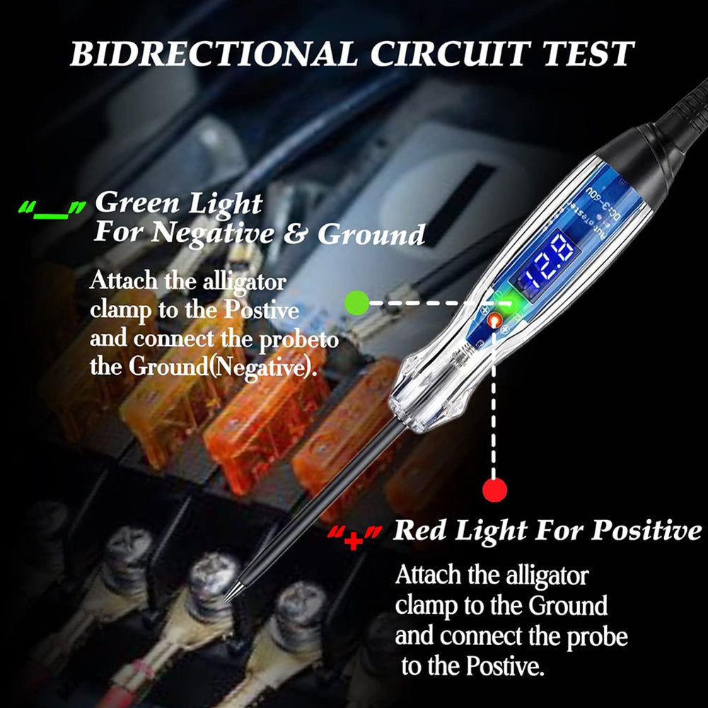 3-60v Dc LED Digital Circuit Tester Automotive Light Tester Electric Probe Test Pen Fault Repair Detector Tool - Premium OBD & Diagnostic Tools from Rapidvehicles - Just $32.99! Shop now at Rapidvehicles