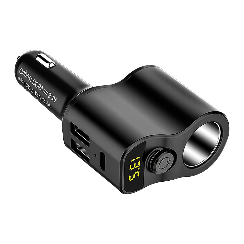 Car Charger Extension Cigarette Lighter Adapter Socket Splitter 2 USB 1PD Ports Voltage Meter 12V/24V Automobile Outlet black - Premium Car Chargers from Rapidvehicles - Just $15.99! Shop now at Rapidvehicles