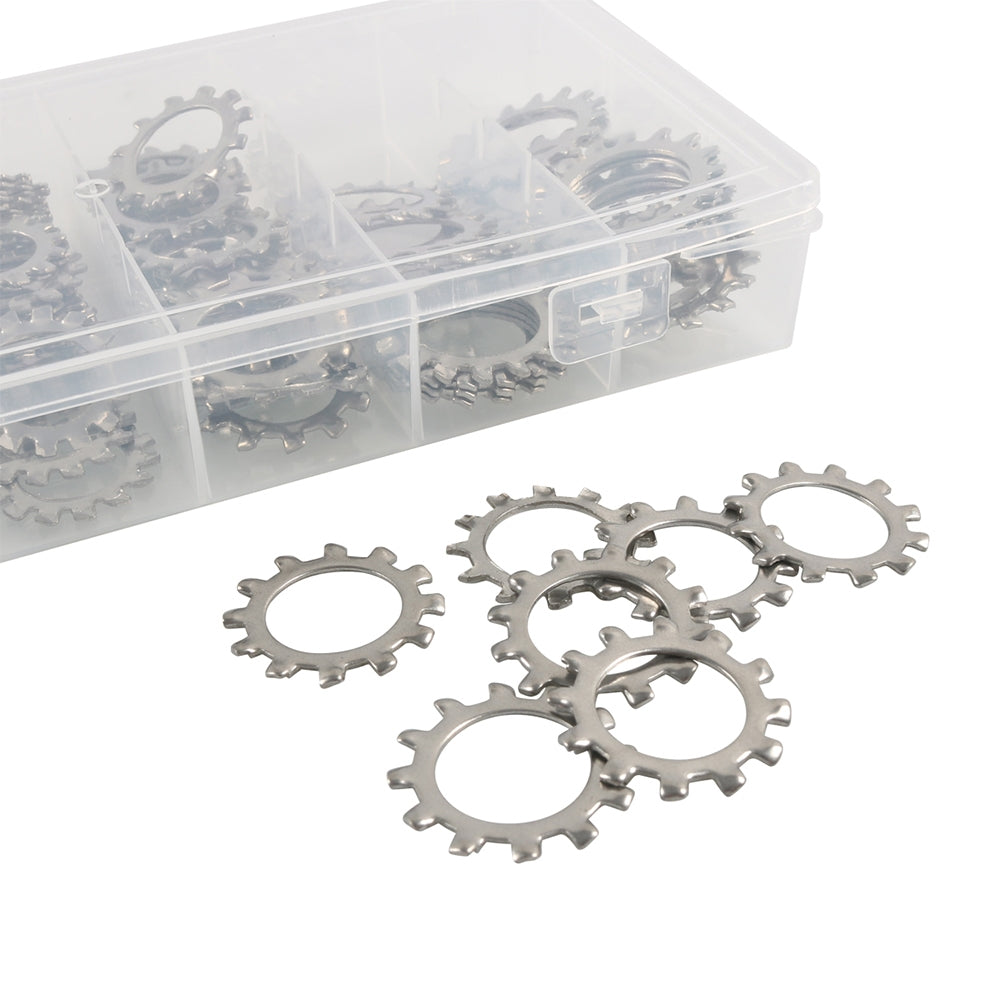 150pcs 6 Sizes 304 Stainless Steel External Tooth Star Lock - Premium Car Organizers from Rapidvehicles - Just $41.99! Shop now at Rapidvehicles