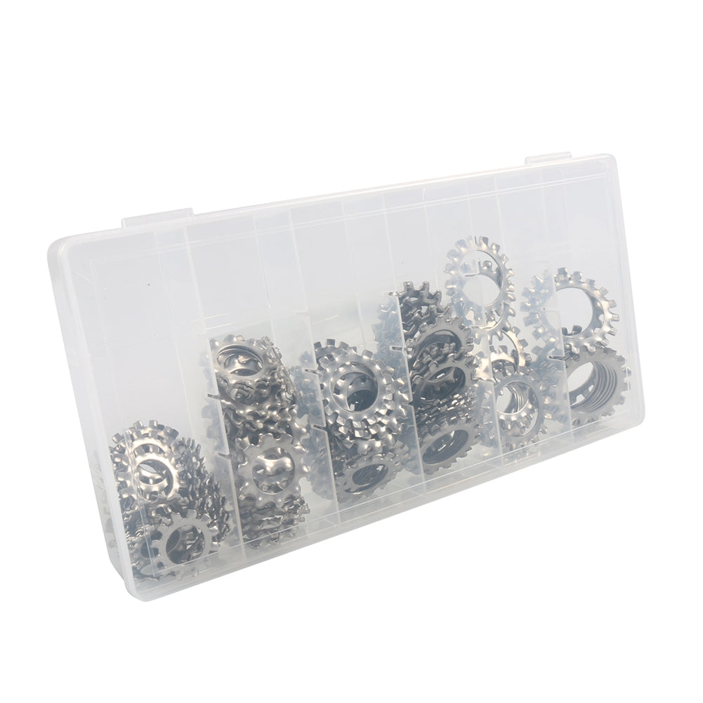 150pcs 6 Sizes 304 Stainless Steel External Tooth Star Lock - Premium Car Organizers from Rapidvehicles - Just $41.99! Shop now at Rapidvehicles