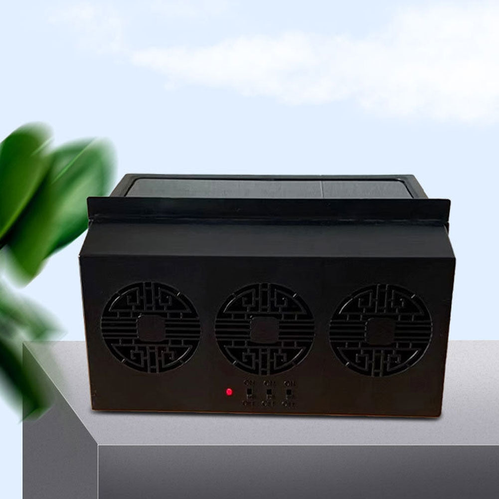 Solar Powered Car Exhaust Fan 3 Cooler 5000Rpm Solar Energy - Premium Car Organizers from Rapidvehicles - Just $53.99! Shop now at Rapidvehicles