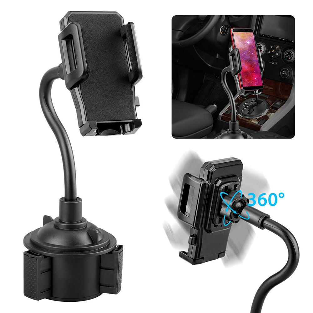 Cup Holder Phone Mount For Car Adjustable Stable Long Arm Cell Phone Holder Cradle Universal Navigation Rack black - Premium Car Mounts & Holders from Rapidvehicles - Just $19.99! Shop now at Rapidvehicles