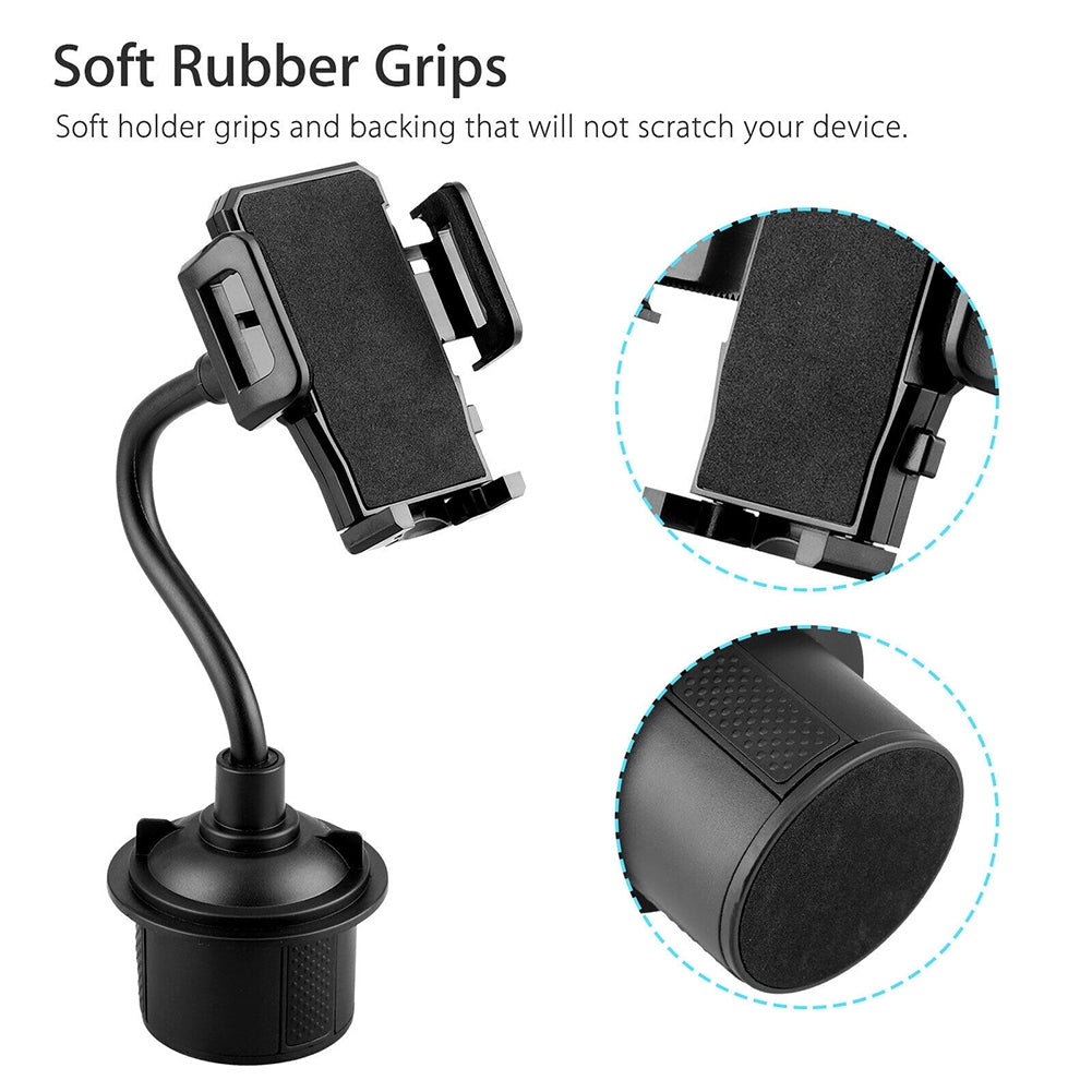 Cup Holder Phone Mount For Car Adjustable Stable Long Arm Cell Phone Holder Cradle Universal Navigation Rack black - Premium Car Mounts & Holders from Rapidvehicles - Just $19.99! Shop now at Rapidvehicles