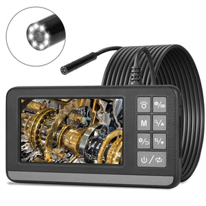 4.3 inch Lcd Screen Industrial Endoscope 8mm 1080p HD Borescope Inspection Camera with 8 LED Lights Black - Premium OBD & Diagnostic Tools from Rapidvehicles - Just $72.99! Shop now at Rapidvehicles