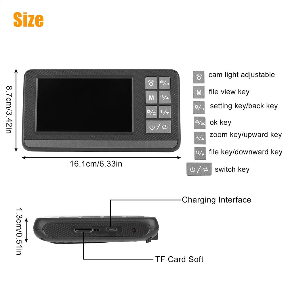 4.3 inch Lcd Screen Industrial Endoscope 8mm 1080p HD Borescope Inspection Camera with 8 LED Lights Black - Premium OBD & Diagnostic Tools from Rapidvehicles - Just $72.99! Shop now at Rapidvehicles