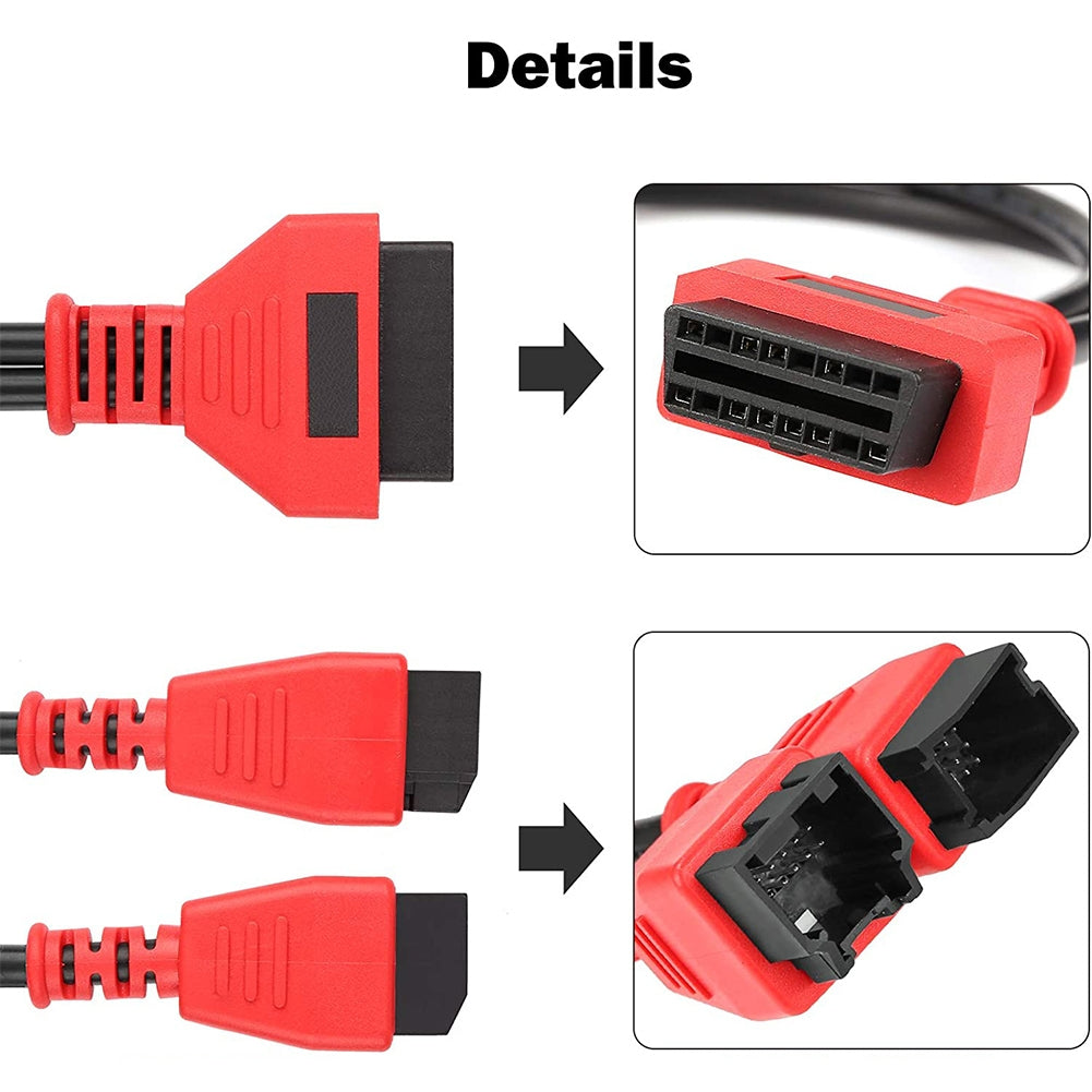 12+8 Pin Cable Adapter Connector For MS906S/908S Scanner Main Test Cable 12+8 Pin Programming Cable Reddish black - Premium OBD & Diagnostic Tools from Rapidvehicles - Just $30.99! Shop now at Rapidvehicles