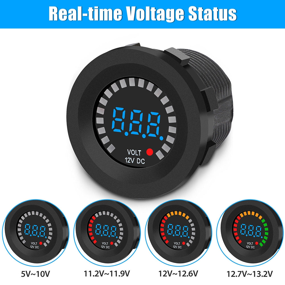 2PCS Battery Meter Waterproof Dc 12v Voltmeter LED Digital - Premium Car Chargers from Rapidvehicles - Just $55.99! Shop now at Rapidvehicles