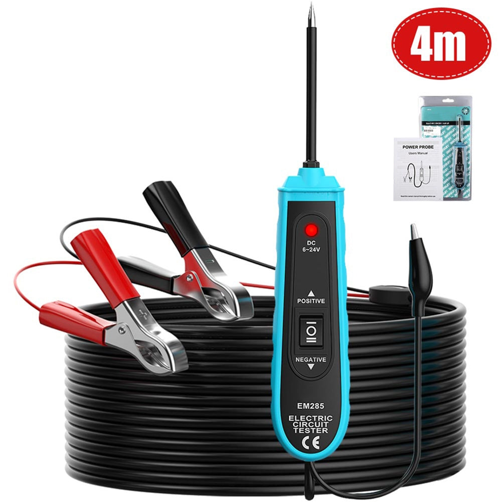 Dc 6-24v Automotive Electric Circuit Tester Voltage Polarity Tester with Test Light Probes Clips Buzzer Test Tool Blue - Premium OBD & Diagnostic Tools from Rapidvehicles - Just $40.99! Shop now at Rapidvehicles