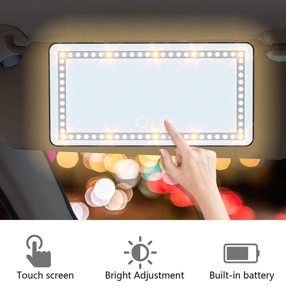 Car Sun Visor Vanity Mirror Rechargeable LED Makeup Mirror With 3 - Premium Car Organizers from Rapidvehicles - Just $49.99! Shop now at Rapidvehicles