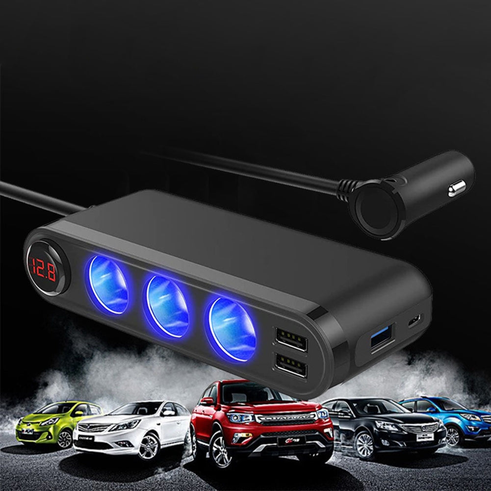 120w Cigarette Lighter Plug Splitter 3usb Qc3.0 Car Charger - Premium Car Chargers from Rapidvehicles - Just $38.99! Shop now at Rapidvehicles