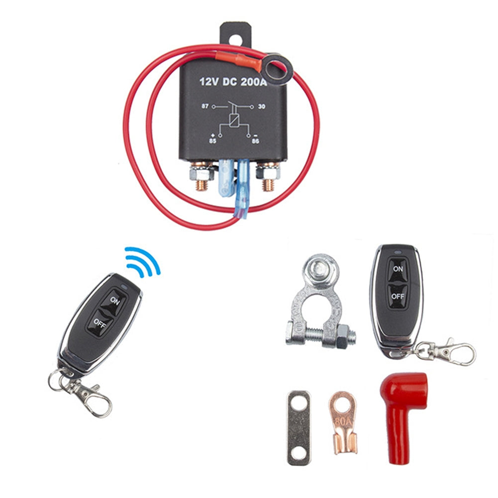 Remote Battery Disconnect Switch Kit 200a 12v RC Intelligent Cut off Switch Prevent Battery Drain Black 2 Keys - Premium Car Organizers from Rapidvehicles - Just $38.93! Shop now at Rapidvehicles