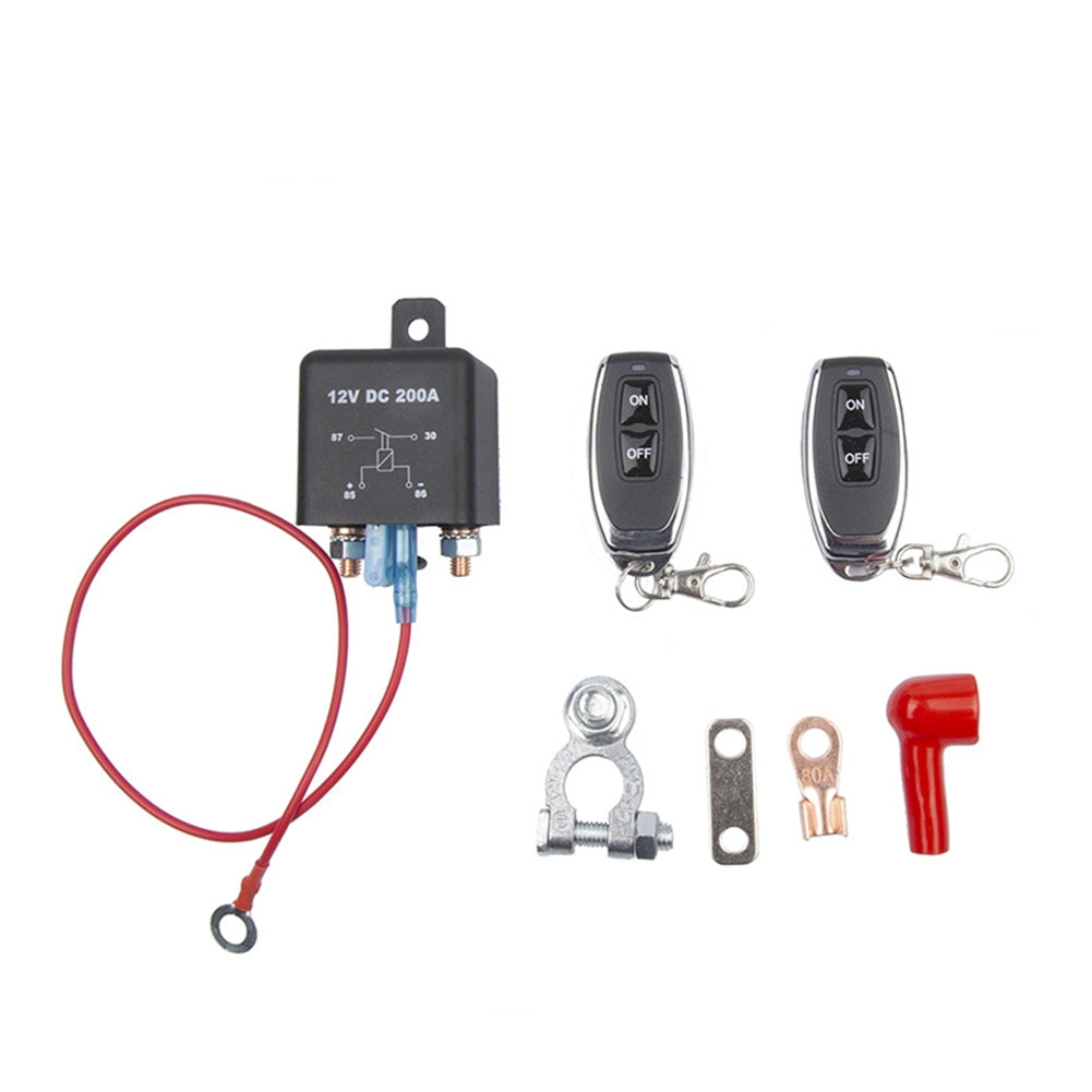 Remote Battery Disconnect Switch Kit 200a 12v RC Intelligent Cut off Switch Prevent Battery Drain Black 2 Keys - Premium Car Organizers from Rapidvehicles - Just $38.93! Shop now at Rapidvehicles