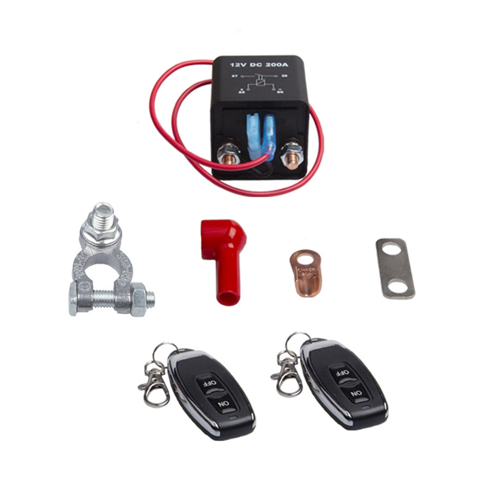 Remote Battery Disconnect Switch Kit 200a 12v RC Intelligent Cut off Switch Prevent Battery Drain Black 2 Keys - Premium Car Organizers from Rapidvehicles - Just $38.93! Shop now at Rapidvehicles