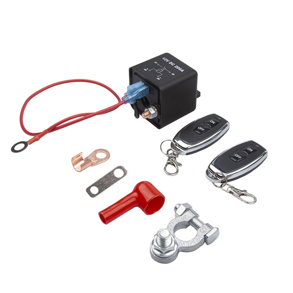 Remote Battery Disconnect Switch Kit 200a 12v RC Intelligent Cut off Switch Prevent Battery Drain Black 2 Keys - Premium Car Organizers from Rapidvehicles - Just $38.93! Shop now at Rapidvehicles