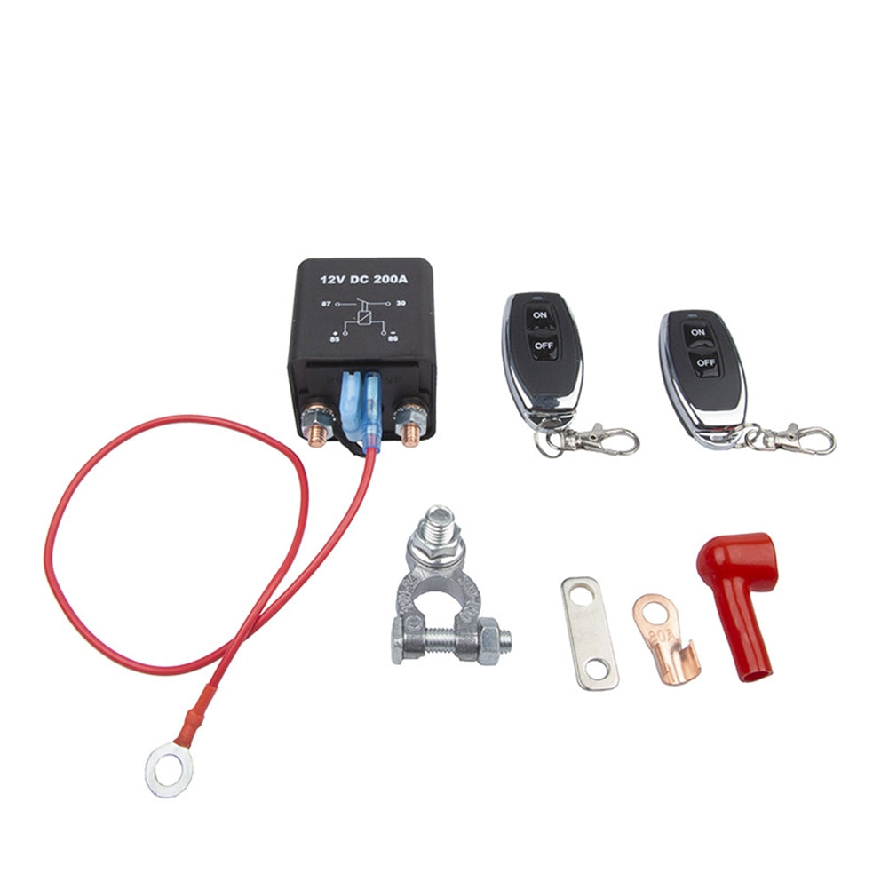 Remote Battery Disconnect Switch Kit 200a 12v RC Intelligent Cut off Switch Prevent Battery Drain Black 2 Keys - Premium Car Organizers from Rapidvehicles - Just $38.93! Shop now at Rapidvehicles