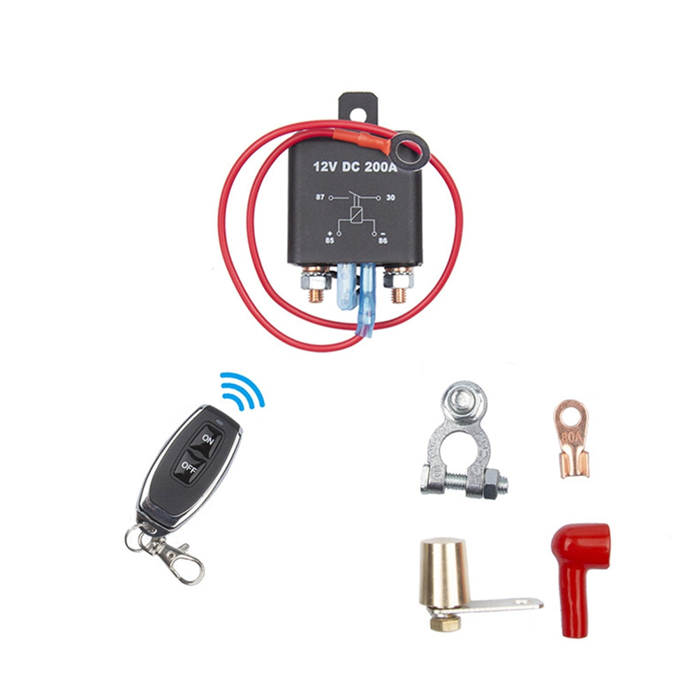 Remote Battery Disconnect Switch Kit Relay Integrated Wireless RC Disconnect Cut off Isolator Switch Black - Premium Car Organizers from Rapidvehicles - Just $38.93! Shop now at Rapidvehicles