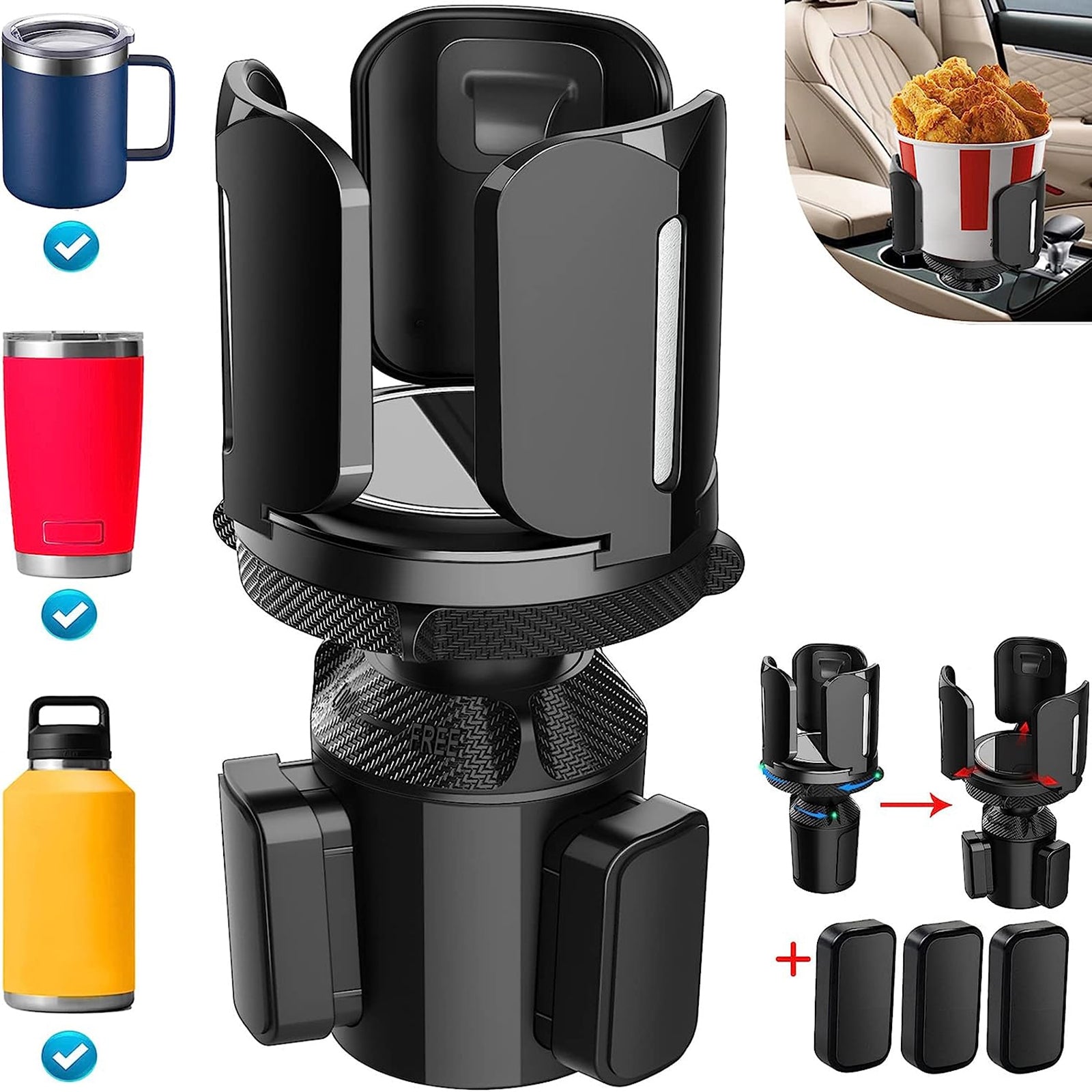 Cup Holder Expander For Car Multi-Functional Cup Holder Adapter - Premium Car Organizers from Rapidvehicles - Just $39.99! Shop now at Rapidvehicles