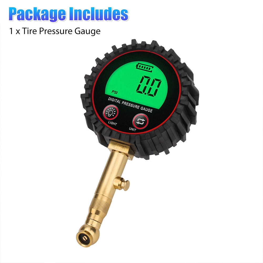 Tire Pressure Gauge 3-255PSI Heavy Duty Backlight LCD Display Digital Air Pressure Gauge For Car Trucks Bikes black - Premium OBD & Diagnostic Tools from Rapidvehicles - Just $23.99! Shop now at Rapidvehicles