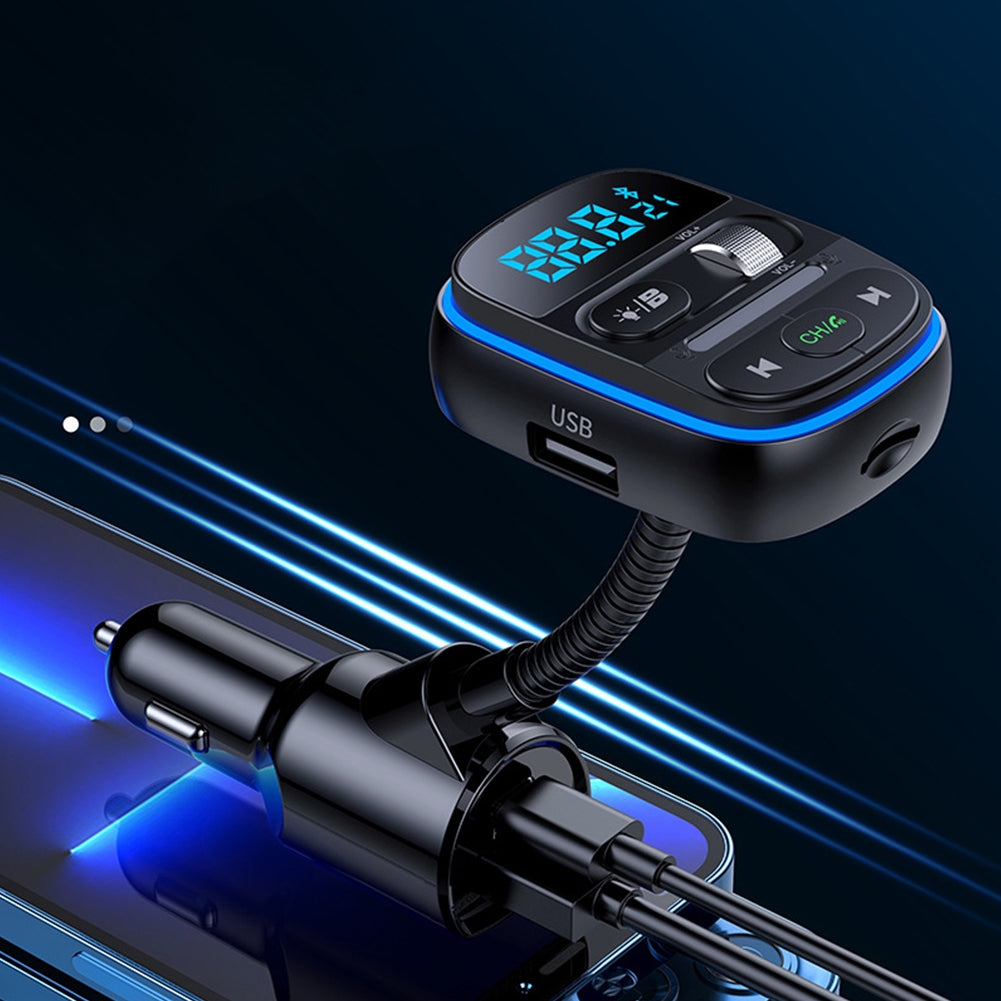 T77 Wireless Fm Transmitter Radio Adapter Car Kit Qc3.0/Pd30w Fast Charging Hands-Free Calling Support U Disk Black - Premium Car Chargers from Rapidvehicles - Just $29.99! Shop now at Rapidvehicles