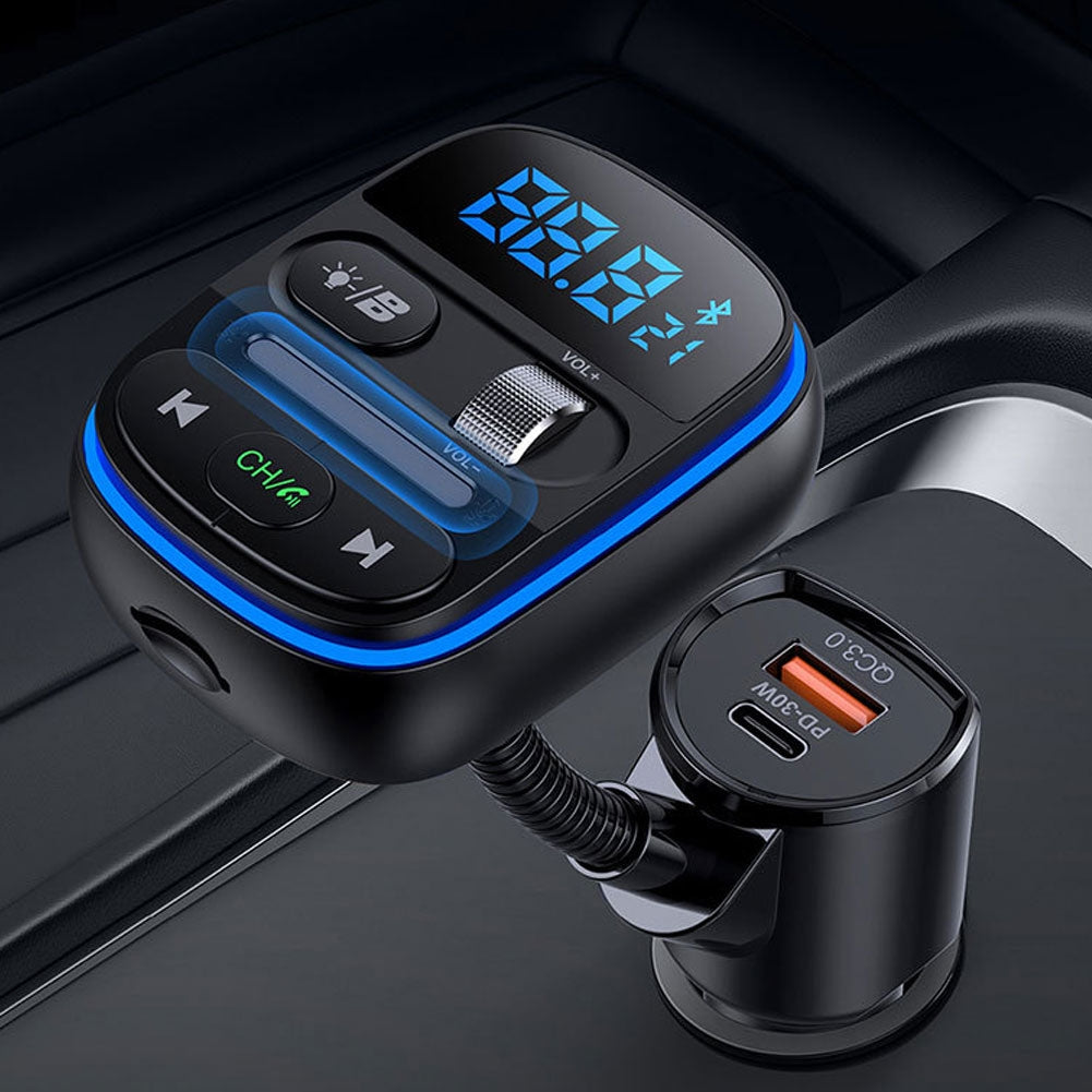 T77 Wireless Fm Transmitter Radio Adapter Car Kit Qc3.0/Pd30w Fast Charging Hands-Free Calling Support U Disk Black - Premium Car Chargers from Rapidvehicles - Just $29.99! Shop now at Rapidvehicles