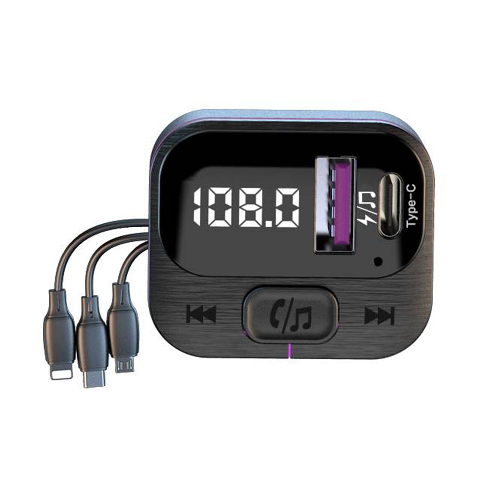 FM Transmitter Car Adapter 66W Fast Charging Hands-Free Calling Support U Disk Music Player HD Digital Display black - Premium Car Chargers from Rapidvehicles - Just $20.99! Shop now at Rapidvehicles