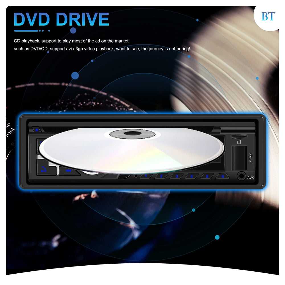 Single Din Car Stereo Dvd Player MP3 Fm/Am Radio USB/Aux/Tf Card - Premium Other Car Electronics from Rapidvehicles - Just $95.99! Shop now at Rapidvehicles