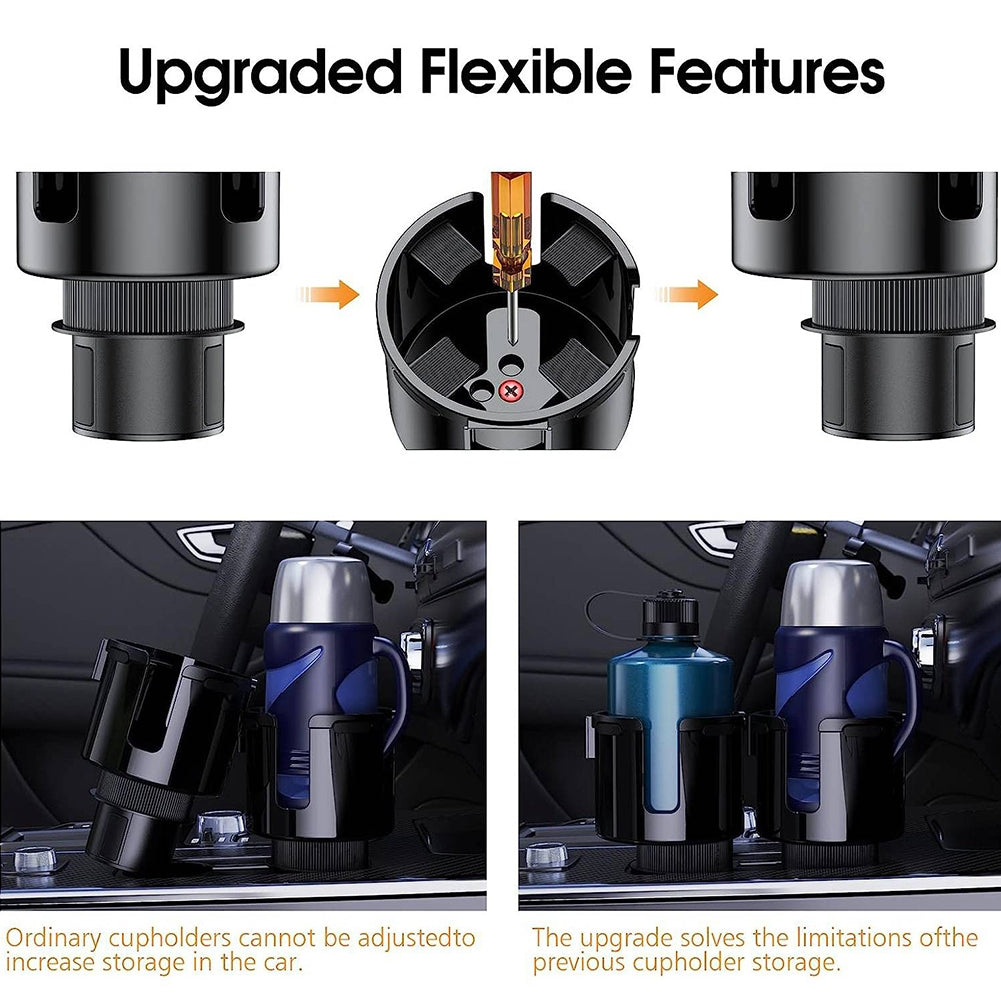 Cup Holder Extender For Car Extensible Adjustable Base Large Cup - Premium Car Organizers from Rapidvehicles - Just $39.99! Shop now at Rapidvehicles