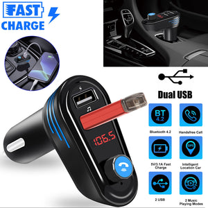 FM Transmitter For Car Wireless Radio Adapter MP3 Player Stereo Music Hands Free Car Kit U Disk Playback black - Premium Car Chargers from Rapidvehicles - Just $31.99! Shop now at Rapidvehicles