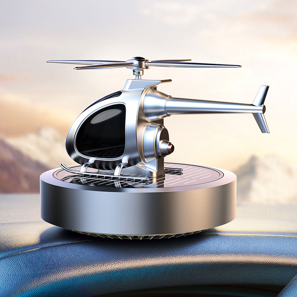 Solar Helicopter Model Car Fragrance Aroma Diffuser Novelty Ornaments Decor Air Freshener For Office Home Auto silver - Premium Car Air Purifier from Rapidvehicles - Just $27.35! Shop now at Rapidvehicles