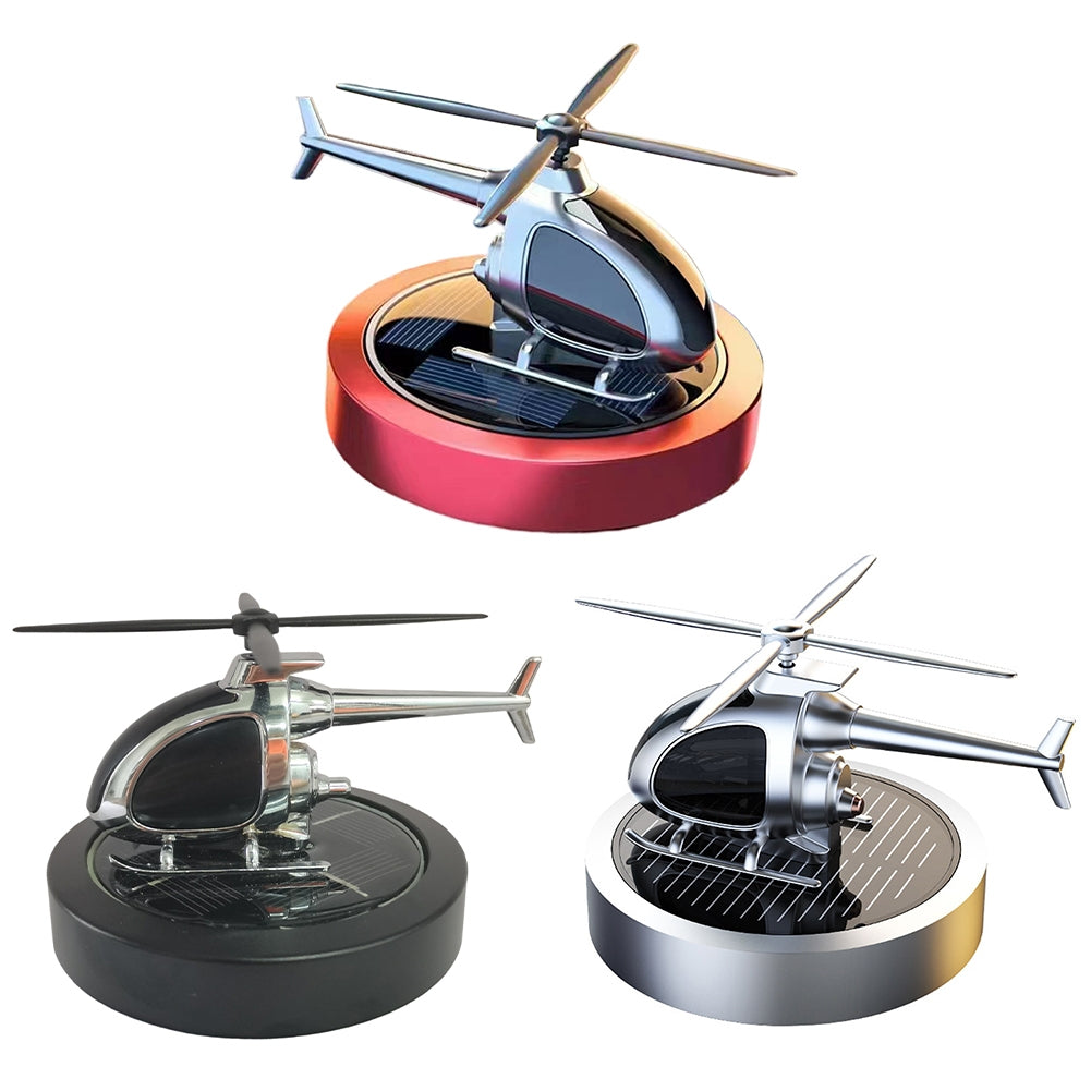 Solar Helicopter Model Car Fragrance Aroma Diffuser Novelty Ornaments Decor Air Freshener For Office Home Auto silver - Premium Car Air Purifier from Rapidvehicles - Just $27.35! Shop now at Rapidvehicles