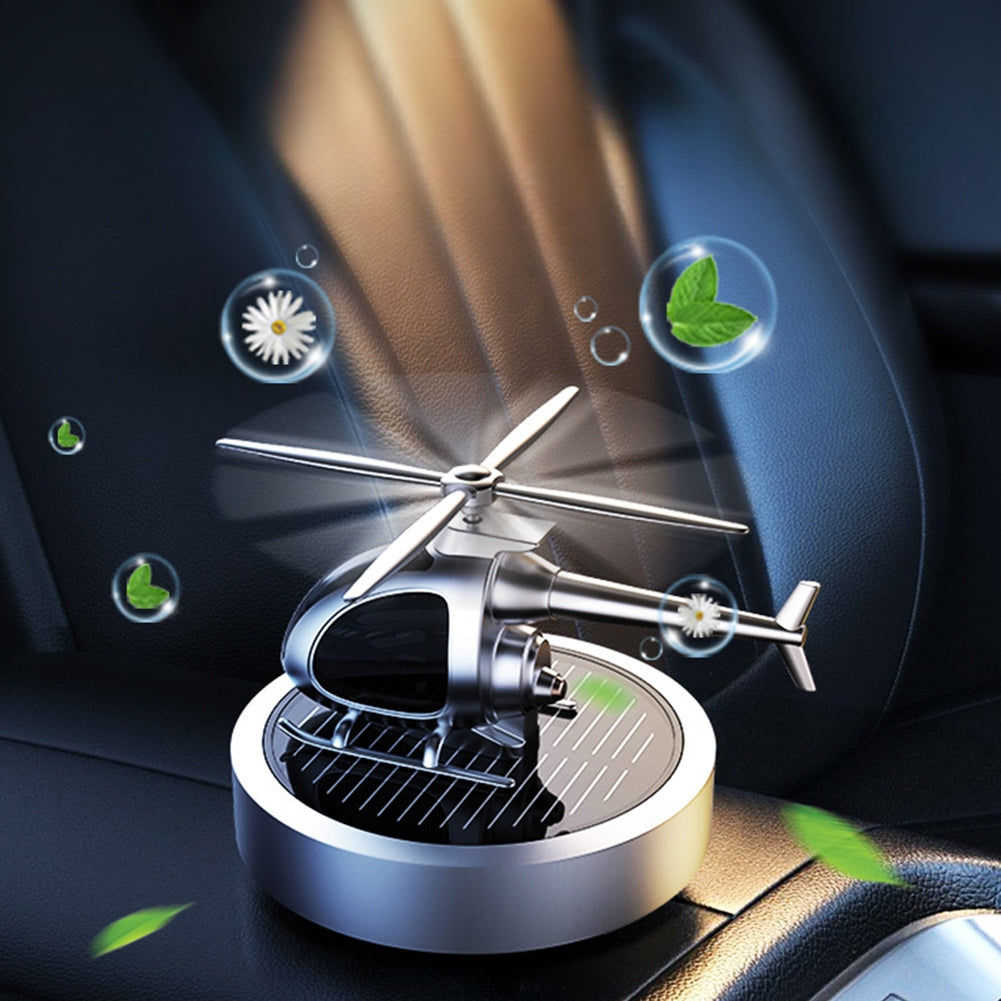 Solar Helicopter Model Car Fragrance Aroma Diffuser Novelty Ornaments Decor Air Freshener For Office Home Auto silver - Premium Car Air Purifier from Rapidvehicles - Just $27.35! Shop now at Rapidvehicles