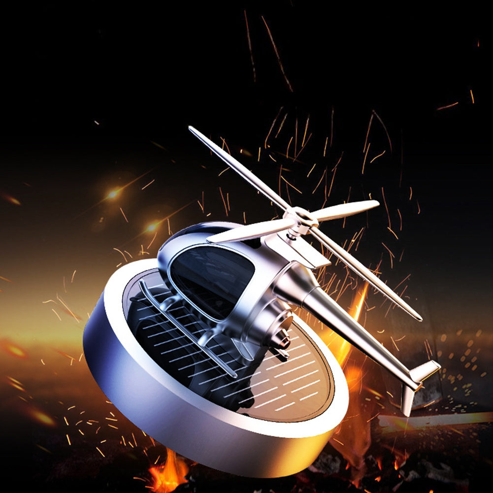 Solar Helicopter Model Car Fragrance Aroma Diffuser Novelty Ornaments Decor Air Freshener For Office Home Auto silver - Premium Car Air Purifier from Rapidvehicles - Just $27.35! Shop now at Rapidvehicles