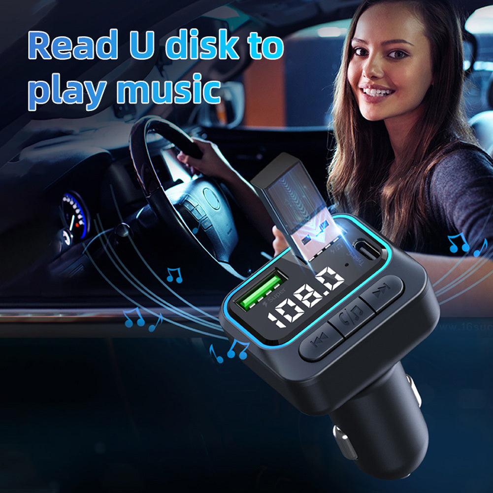 Wireless FM Transmitter For Car MP3 Player Dual USB QC3.0 Quick Charge Handsfree Calling 12-24V Vehicle Universal black - Premium Car Chargers from Rapidvehicles - Just $20.99! Shop now at Rapidvehicles