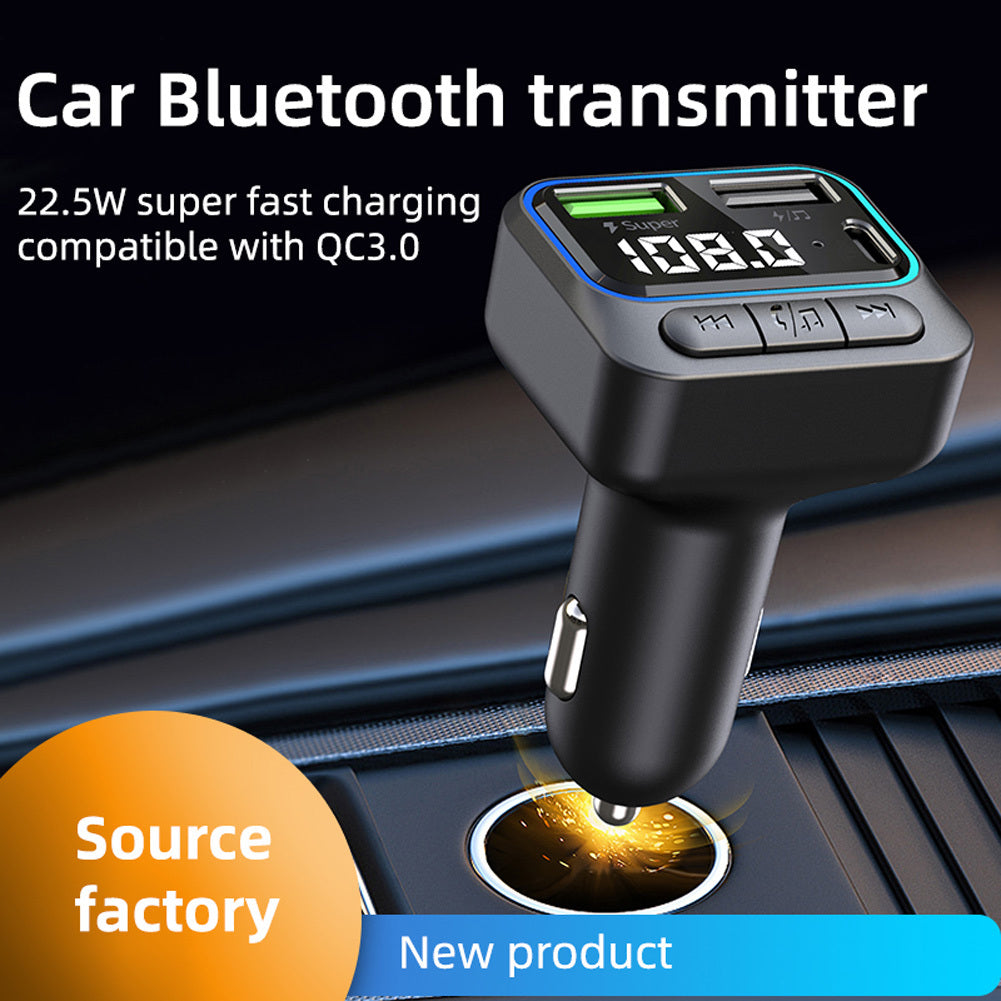 Wireless FM Transmitter For Car MP3 Player Dual USB QC3.0 Quick Charge Handsfree Calling 12-24V Vehicle Universal black - Premium Car Chargers from Rapidvehicles - Just $20.99! Shop now at Rapidvehicles