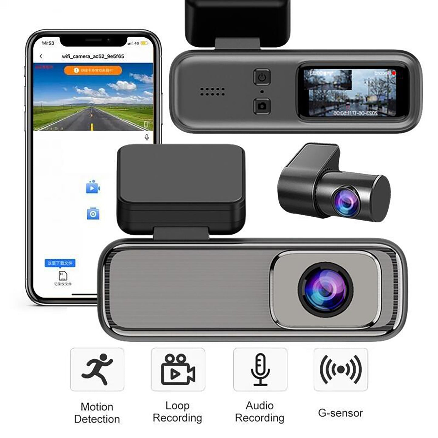 Dash Cam 2K WiFi Car Camera Super Night Vision Dashcam G-Sensor - Premium Car DVR from Rapidvehicles - Just $77.99! Shop now at Rapidvehicles