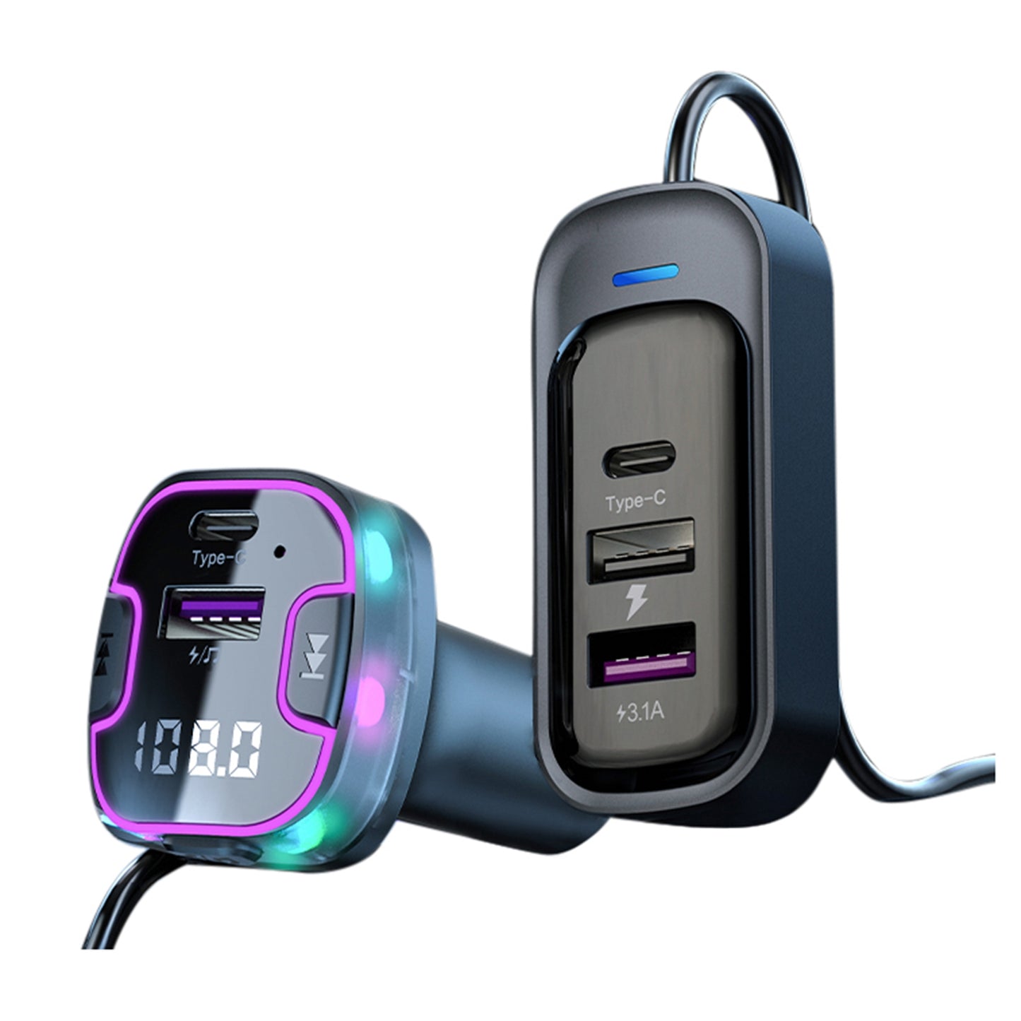 USB Car Charger 3 Ports Super Fast Charging Adapter MP3 Player - Premium Car Chargers from Rapidvehicles - Just $27.99! Shop now at Rapidvehicles