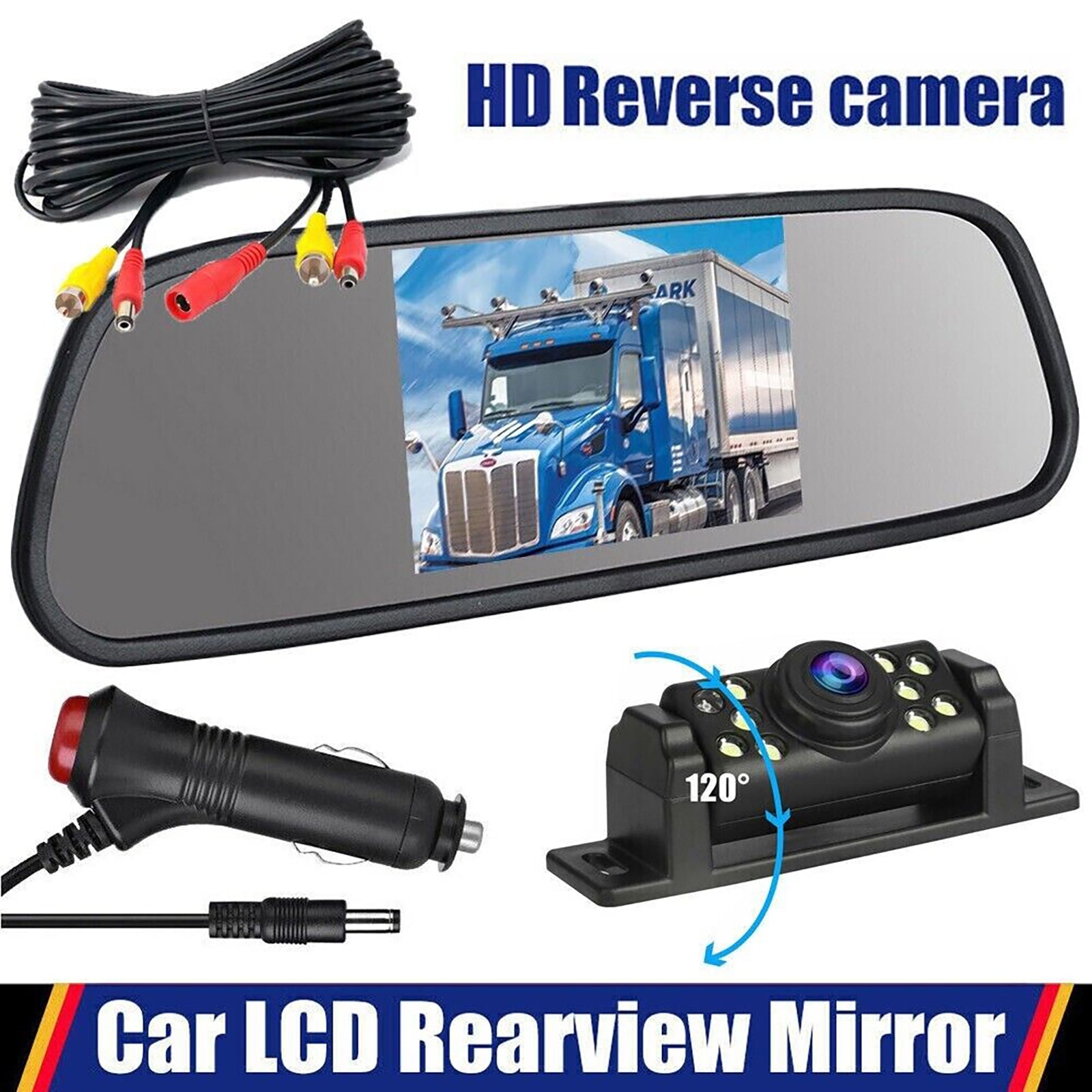 Car Rear View Backup Camera Kit 5 inch LCD HD Display 9LED - Premium Car Rear View Camera from Rapidvehicles - Just $63.99! Shop now at Rapidvehicles