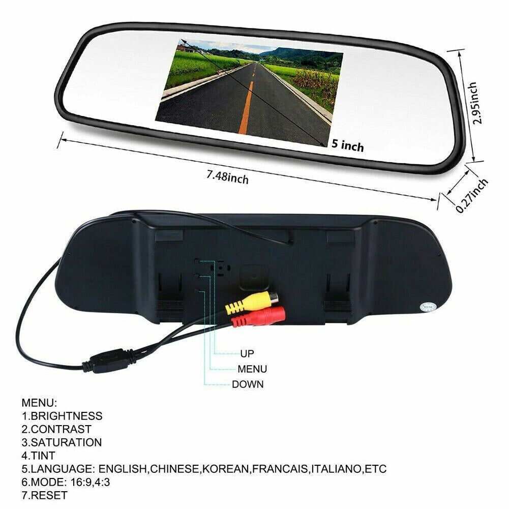 Car Rear View Backup Camera Kit 5 inch LCD HD Display 9LED - Premium Car Rear View Camera from Rapidvehicles - Just $63.99! Shop now at Rapidvehicles