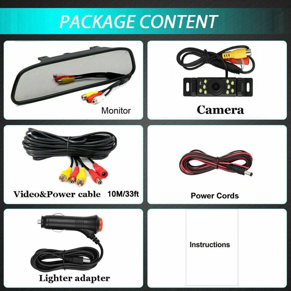 Car Rear View Backup Camera Kit 5 inch LCD HD Display 9LED - Premium Car Rear View Camera from Rapidvehicles - Just $63.99! Shop now at Rapidvehicles