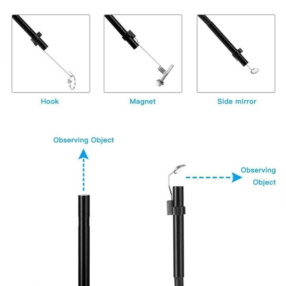 WIFI Industrial Endoscope 1080P HD Borescope Inspection Camera 8mm IP67 Waterproof Camera With 8 Adjustable LED Lights black - Premium Other Car Tools from Rapidvehicles - Just $51.15! Shop now at Rapidvehicles