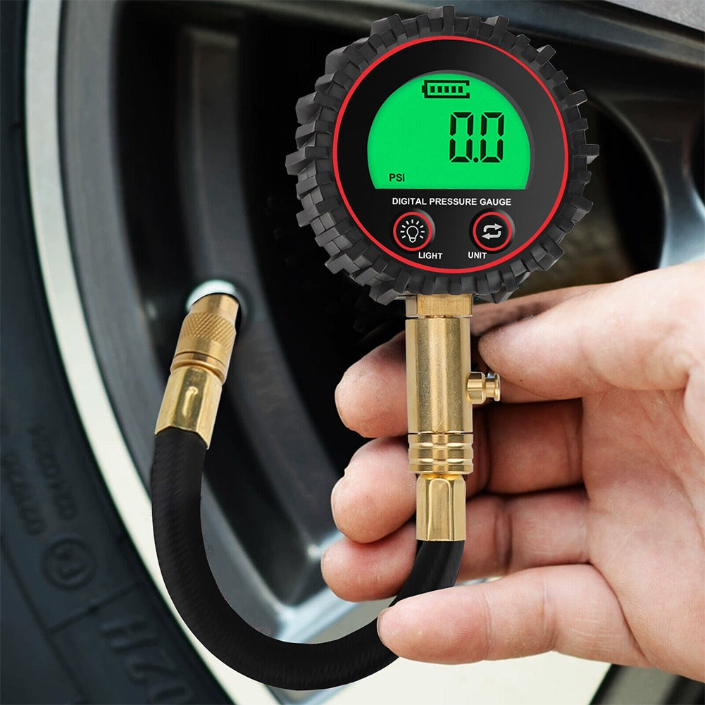 Digital Tire Pressure Gauge 255PSI Professional Accuracy LCD Display Air Pressure Gauge For Trucks Cars RVs black - Premium OBD & Diagnostic Tools from Rapidvehicles - Just $27.99! Shop now at Rapidvehicles