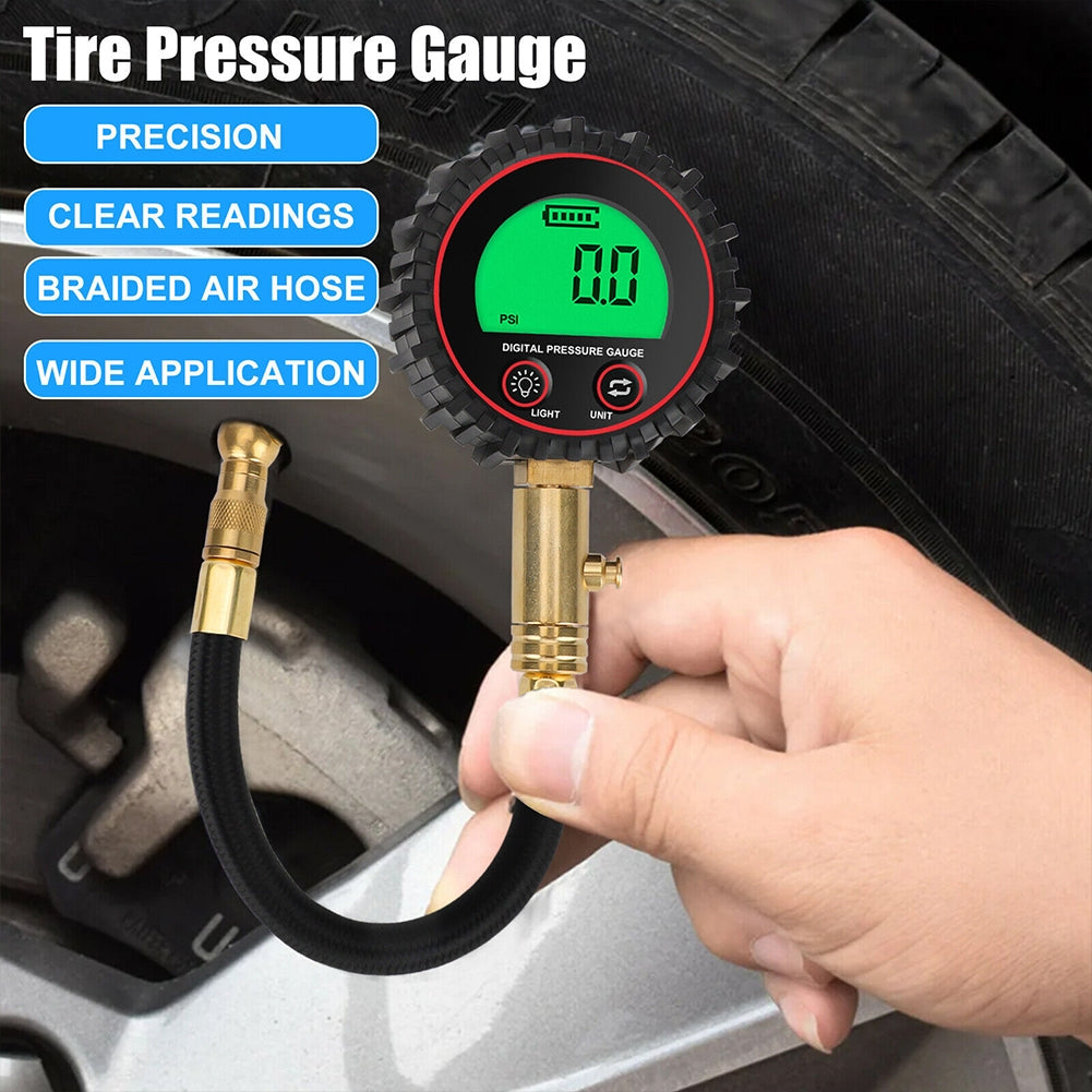 Digital Tire Pressure Gauge 255PSI Professional Accuracy LCD Display Air Pressure Gauge For Trucks Cars RVs black - Premium OBD & Diagnostic Tools from Rapidvehicles - Just $27.99! Shop now at Rapidvehicles