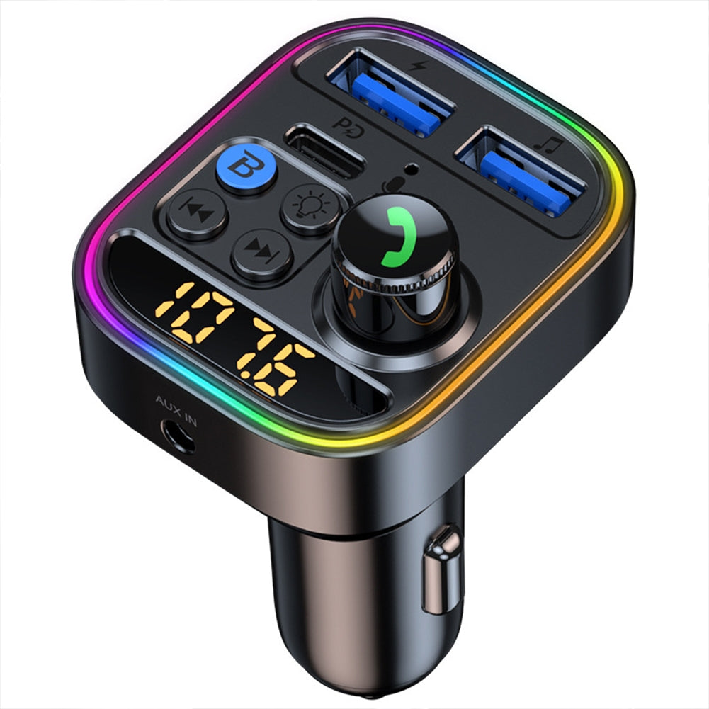 T18 FM Transmitter PD30W Fast Charging MP3 Player Wireless Radio Adapter Car Kit Noise Cancelling Hands-Free Call black - Premium Car Chargers from Rapidvehicles - Just $28.99! Shop now at Rapidvehicles