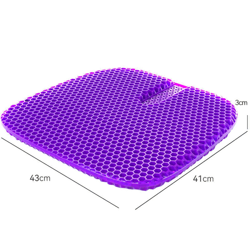 Car Seat Cushion Gel Cooling Pad Thick Big Breathable 3D Honeycomb Design Absorbs Pressure Seat Cushion Purple - Premium Car Seat Cushion from Rapidvehicles - Just $37.99! Shop now at Rapidvehicles