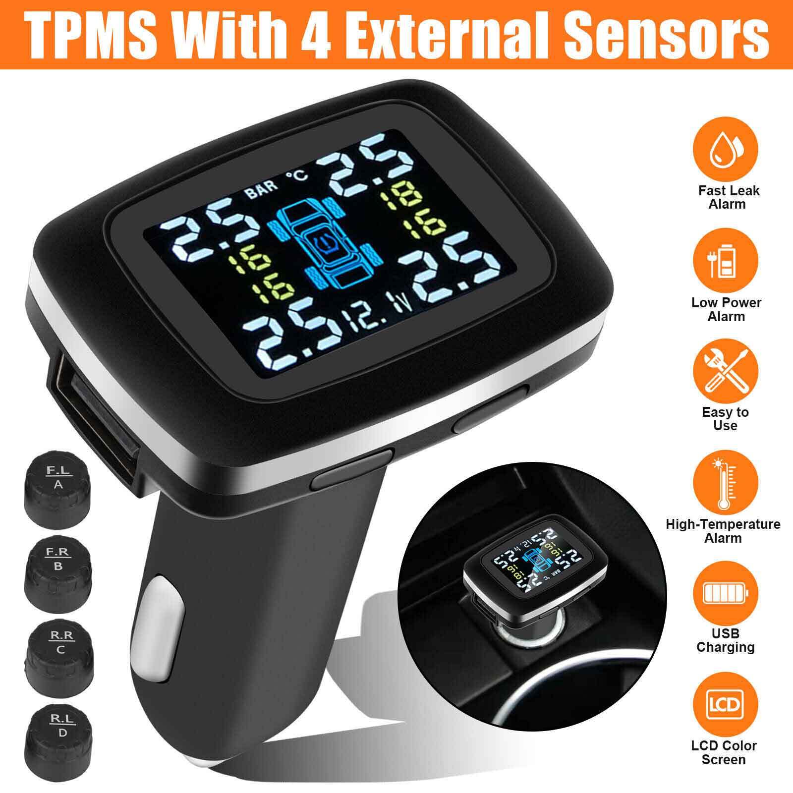 Tire Pressure Monitoring System 0-3.5 Bar Solar USB Tpms Wireless - Premium Car Chargers from Rapidvehicles - Just $74.99! Shop now at Rapidvehicles