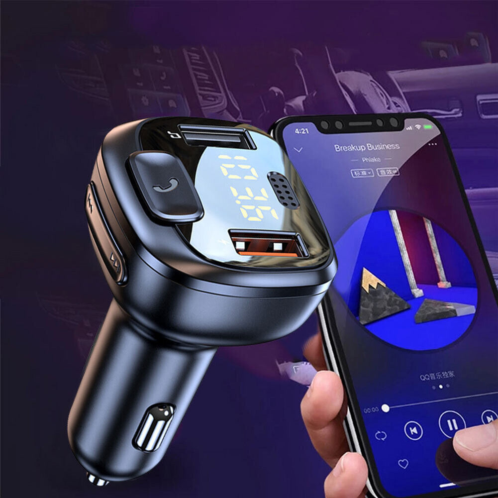 T08 Wireless FM Radio Transmitter For Car Dual USB QC3.0 Fast - Premium Car Chargers from Rapidvehicles - Just $26.99! Shop now at Rapidvehicles