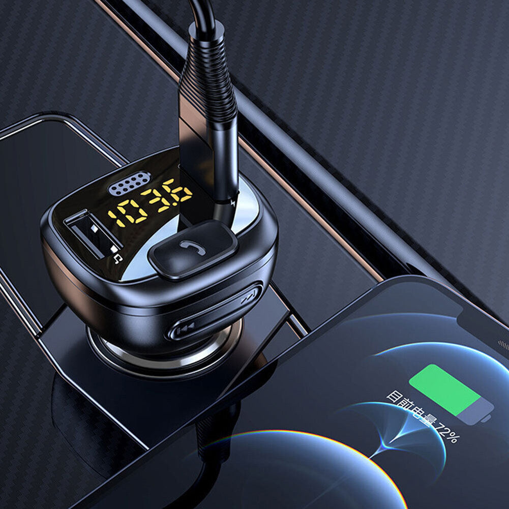 T08 Wireless FM Radio Transmitter For Car Dual USB QC3.0 Fast - Premium Car Chargers from Rapidvehicles - Just $26.99! Shop now at Rapidvehicles