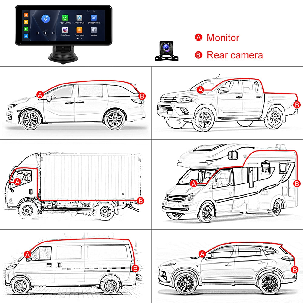 6.86 inch HD Car Stereo Touch Screen for CarPlay Android Auto - Premium Other Car Electronics from Rapidvehicles - Just $116.99! Shop now at Rapidvehicles