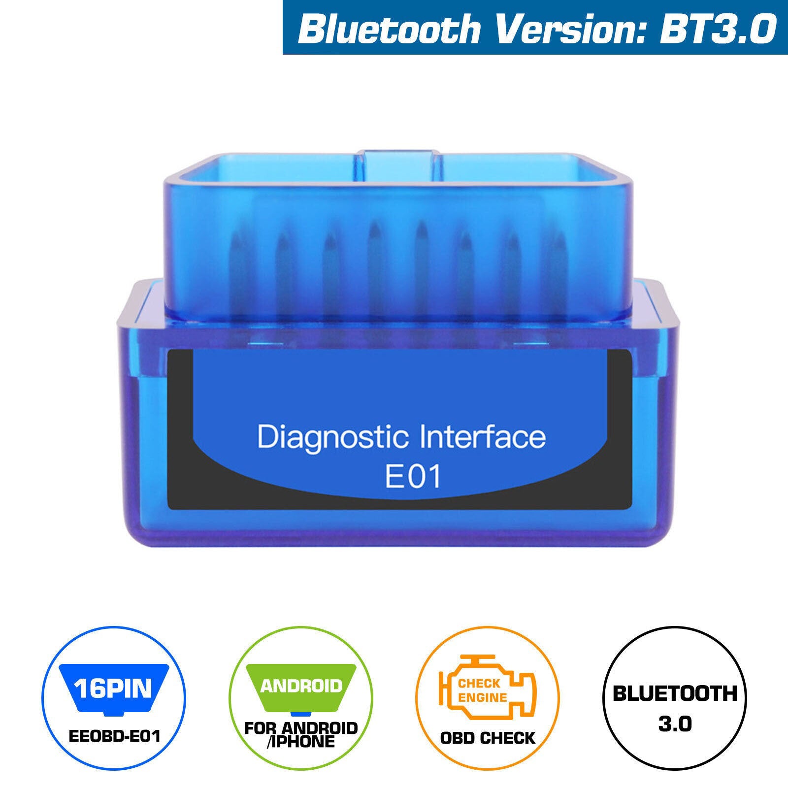 Mini ELM327 OBDII Car Auto Diagnostic Scanner Code Reader V3.0 - Premium OBD & Diagnostic Tools from Rapidvehicles - Just $20.69! Shop now at Rapidvehicles